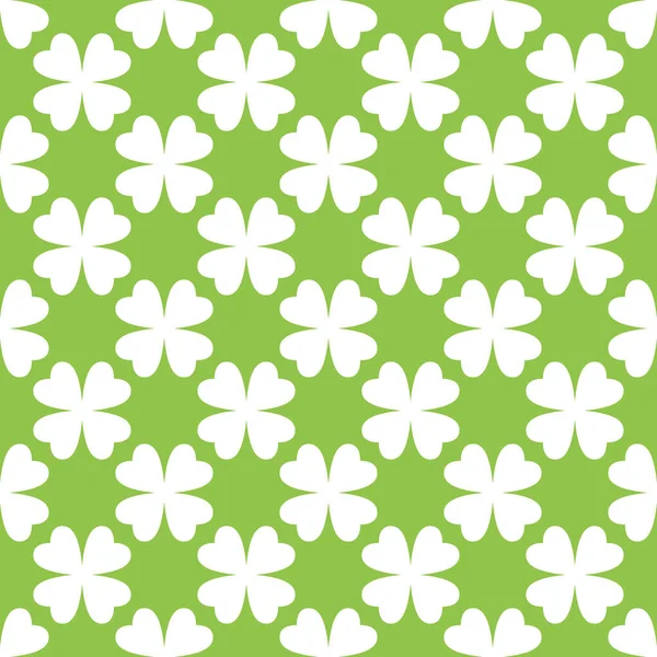 Saint Patrick jour trèfle vert motif sans couture — Image vectorielle