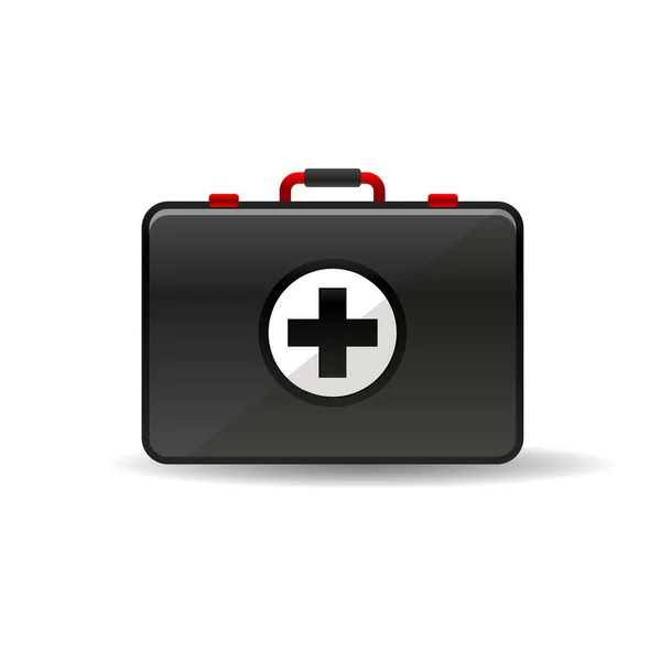 Virus first aid help kit box icon — Stock vektor