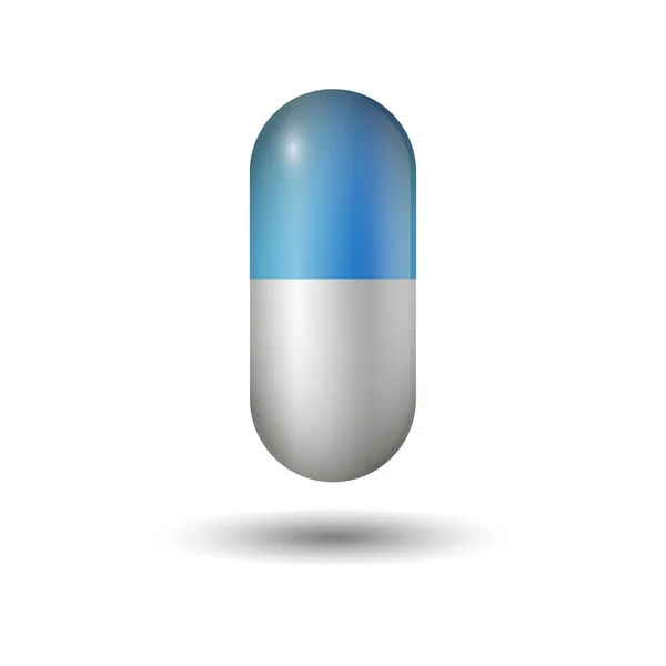 Pilules de virus comprimés aide médicale icône vecteur — Image vectorielle