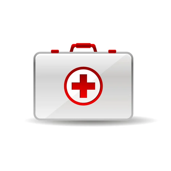 Virus first aid help kit box icon Stok Vektör