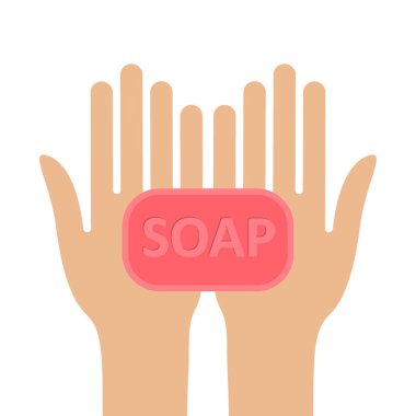 Wash your hands with soap sign virus protection