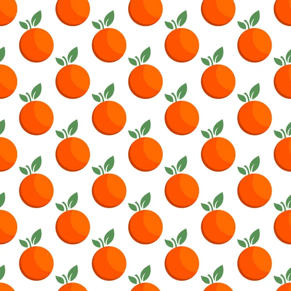 Oranje fruit naadloze heldere kunst vector patroon — Stockvector
