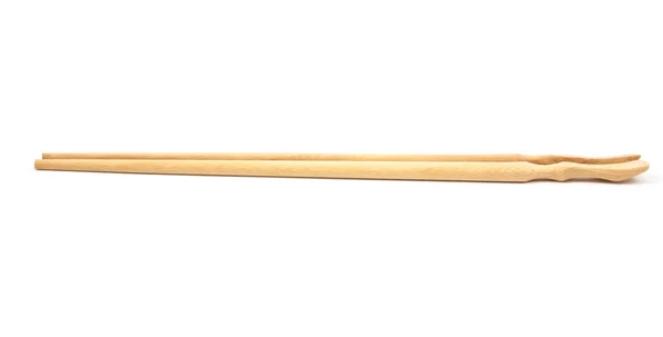 Wooden chopsticks on white background. — Stock Photo, Image