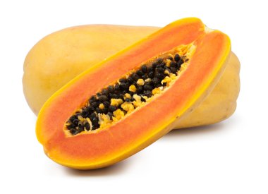 Olgun papaya izole