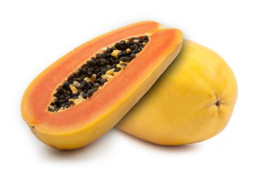 Olgun papaya izole
