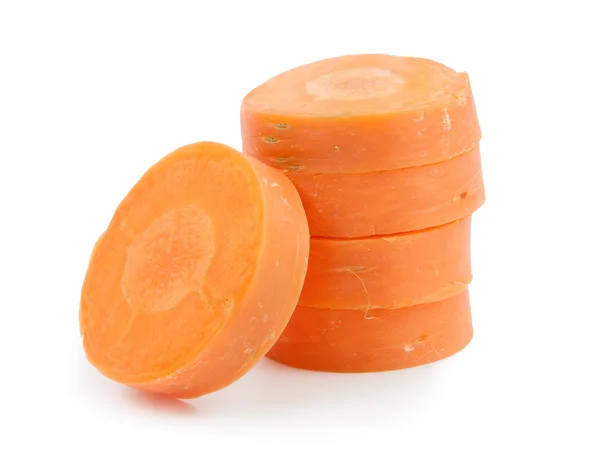 Fetta di carota isolata — Foto Stock