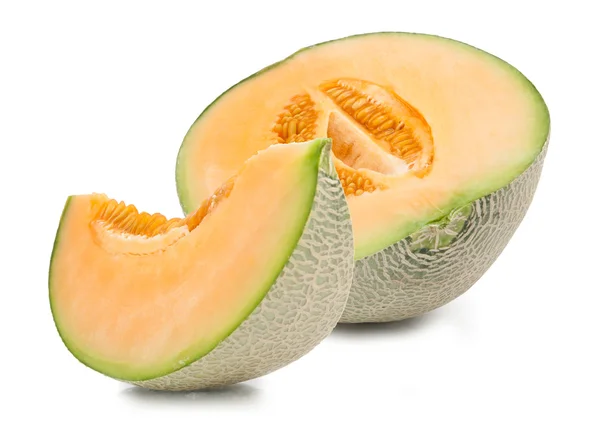 Orange meloun meloun, samostatný — Stock fotografie