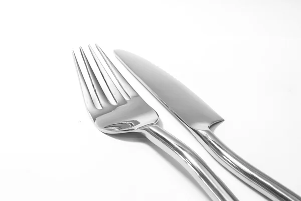 Knife and fork isolated — Stock Photo, Image