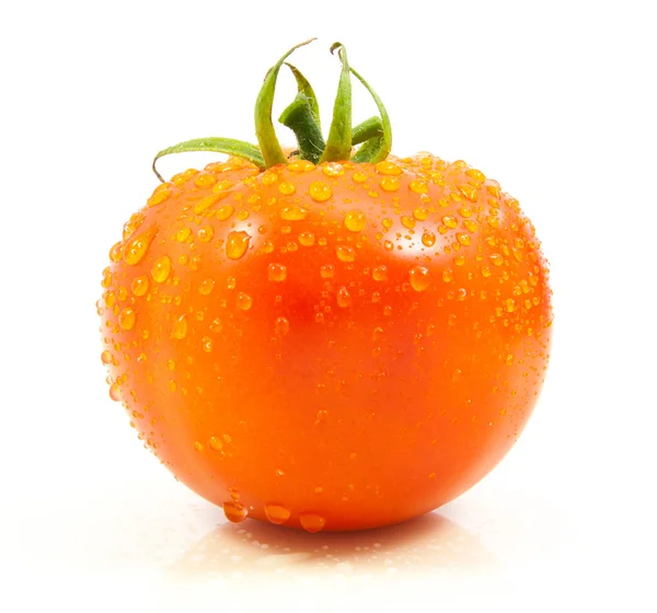 Tomato with drops water — Stock Photo, Image