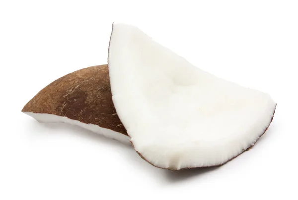 Pedaços de coco isolados — Fotografia de Stock