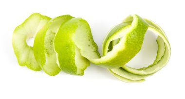 limon twist beyaz zemin üzerine.