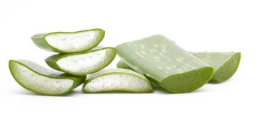 Aloe Vera izole dilimlenmiş 