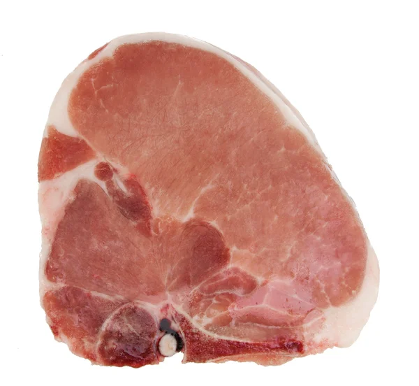 Carne bovina cruda costoletta di maiale isolata — Foto Stock