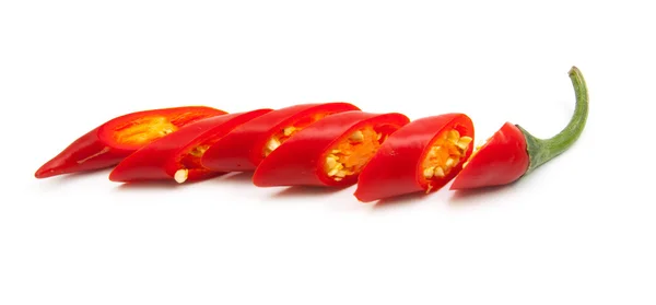 Peperoncino piccante rosso tagliato peperoncino — Foto Stock