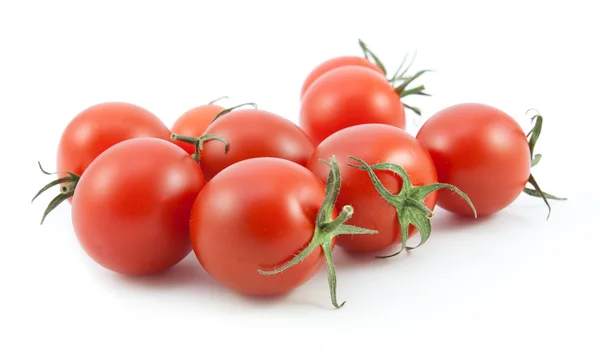 Organic red tomatoes on white background — Stock Photo, Image