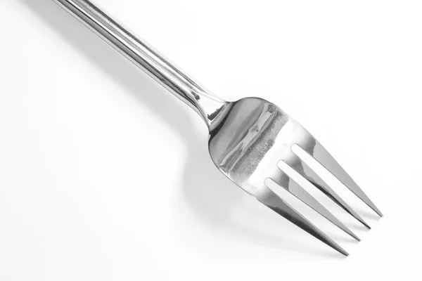 Silver fork isolated — Stock Photo, Image