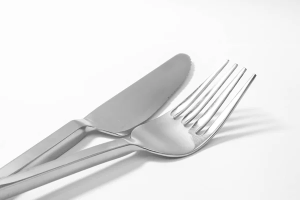 Cuchillo y tenedor aislados —  Fotos de Stock