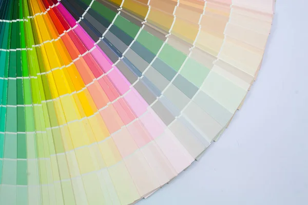 Paleta de cores de pintura em close-up . — Fotografia de Stock