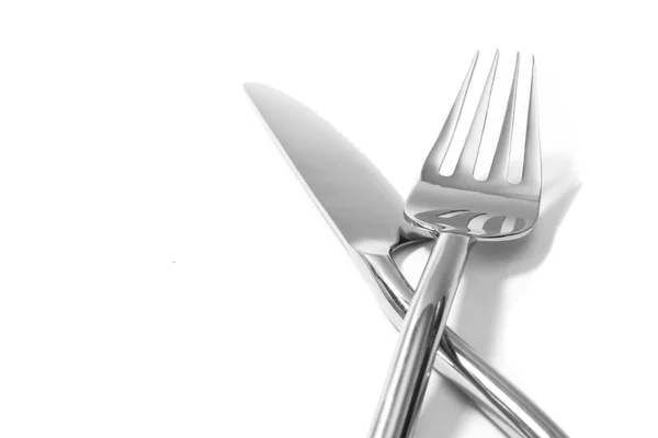 Knife and fork isolated — Stock Photo, Image