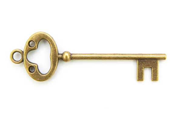 Vintage old key isolated — Stock Photo, Image
