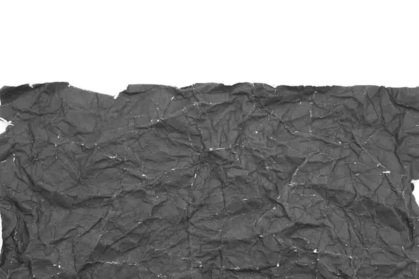 Black crumpled paper texture — Stock Photo, Image
