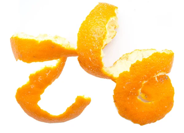 Orange twist of citrus peel — Stock Photo, Image