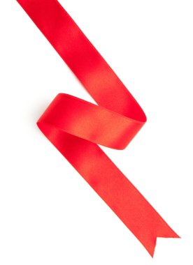 beyaz izole kırmızı kurdele kenarlık