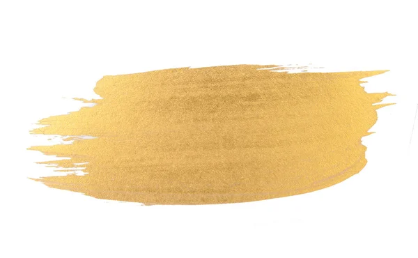 Gold watercolor texture brush stroke — Stock Photo, Image