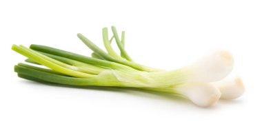 beyaz üzerine yeşil soğan
