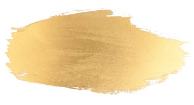 Altın suluboya doku fırça darbesi