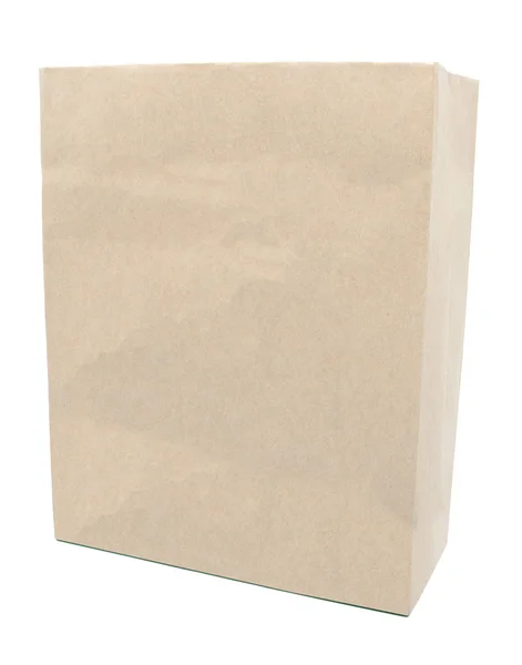 Brown paper gift bag  isolated — Stock Photo, Image