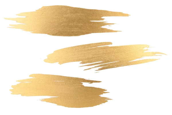 Altın suluboya doku fırça darbesi — Stok fotoğraf