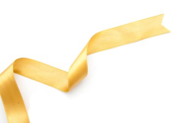 Altın şerit kenar üzerinde beyaz izole