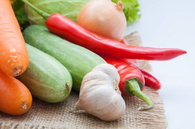 sebze çuval arka plan üzerinde