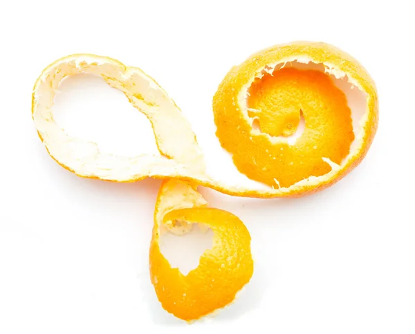 Orange twist of citrus peel — Stock Photo, Image