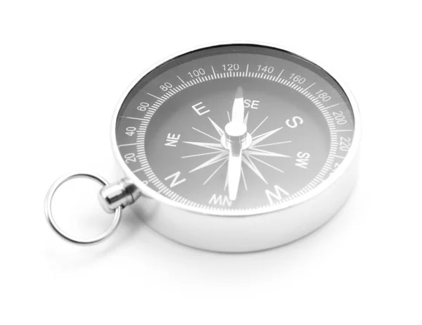 Close up black compass isolated — Stock Photo, Image