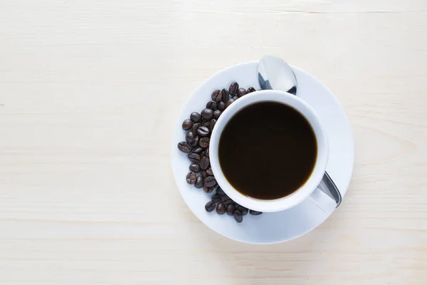 咖啡豆咖啡杯子 — 图库照片