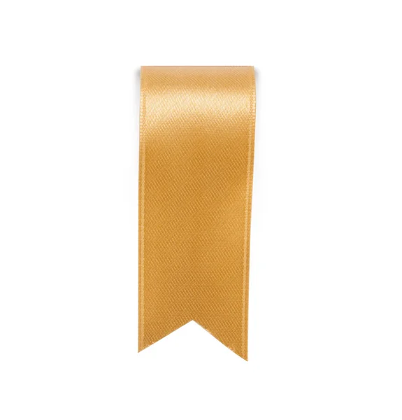Wstążka Gold bookmark na białym tle — Zdjęcie stockowe