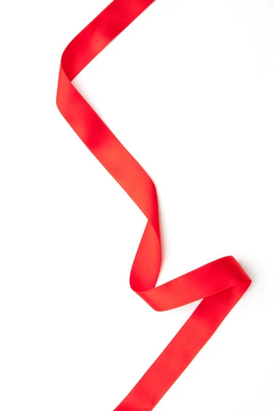 Borde de cinta roja aislado en blanco —  Fotos de Stock