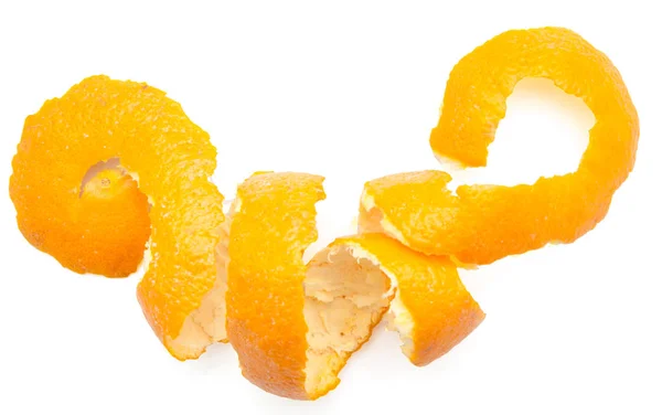 Orange twist of citrus peel — Stock Photo, Image