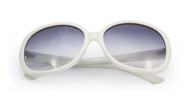 Vita solglasögon på vit — Stockfoto