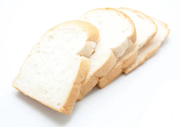 Chleb krojony izolowany na białym tle — Zdjęcie stockowe