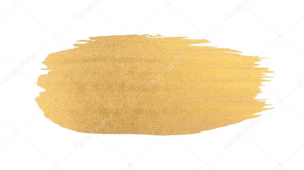 Gold watercolor texture brush stroke