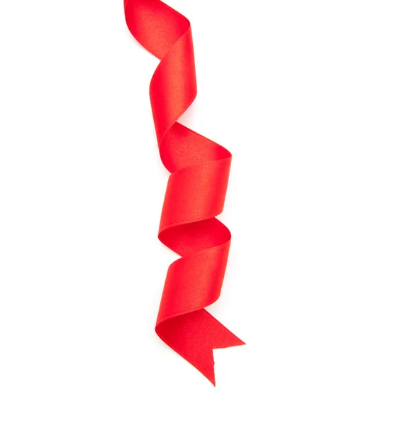 Rotes Band Rand isoliert auf weißem — Stockfoto