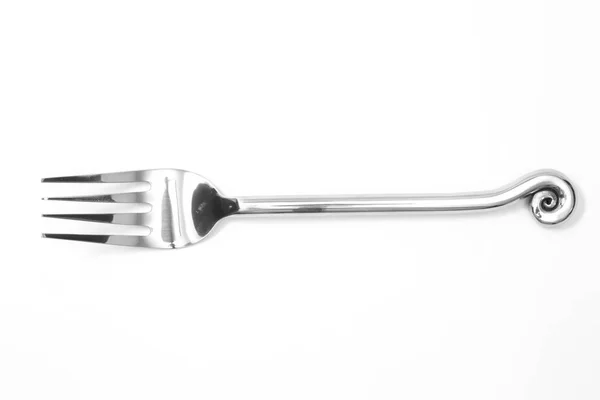 Silver fork isolated — Stock Photo, Image