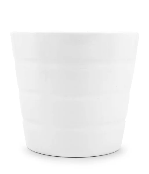 Pote branco isolado em branco — Fotografia de Stock