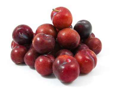 Olgun mor kiraz Erik izole 