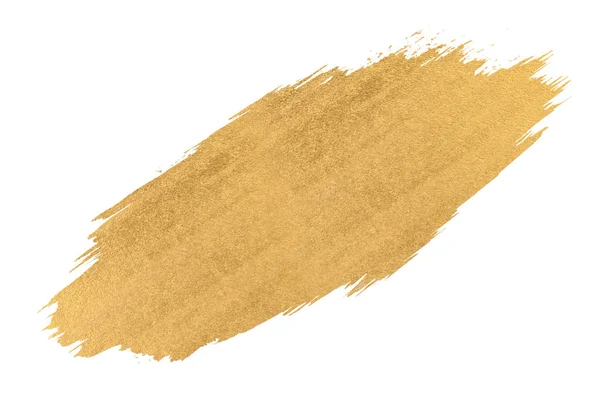 Gold watercolor texture brush stroke — Stock Photo, Image