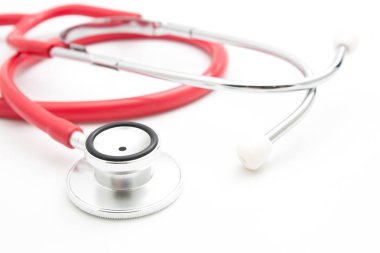 -Steteskop mavi arka plan üzerinde kapat