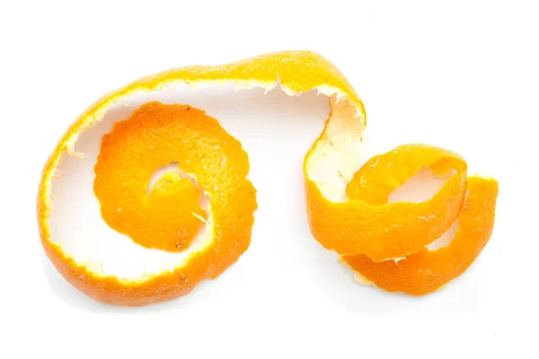 Orange twist of citrus peel — Stock Photo, Image